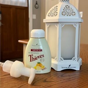 Young Living Thieves Hand Soap with White Lantern